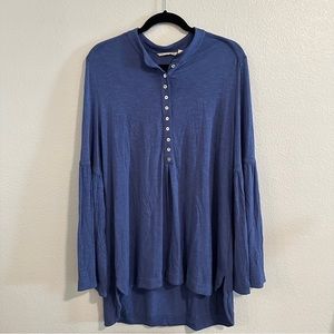 Soft Surroundings Half Buttons V-Neck Tunic